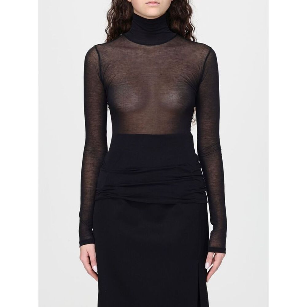 Mugler Women Lyocell Turtleneck Top Mugler